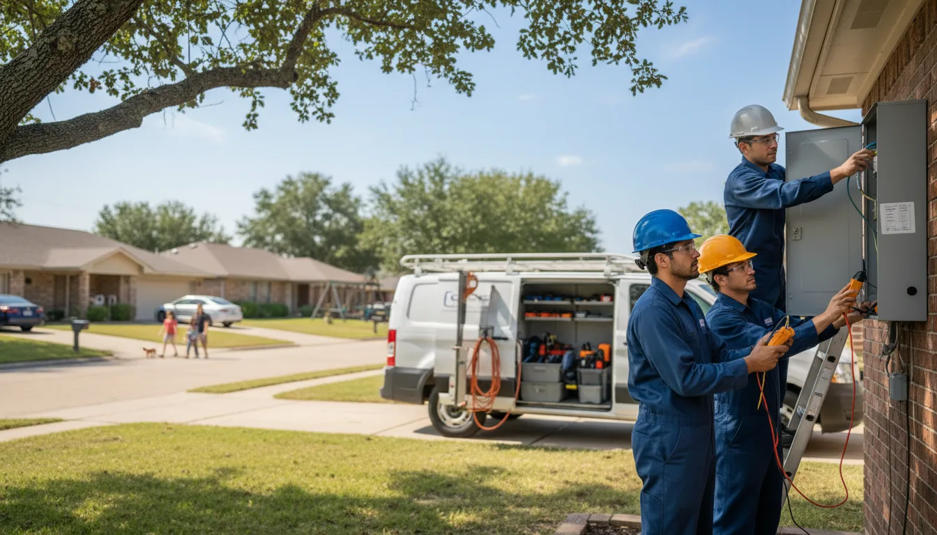Certified electrician providing emergency electrical services in Roe, AR